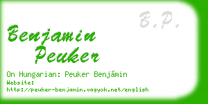 benjamin peuker business card